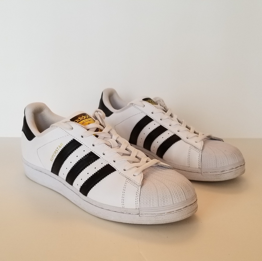 Adidas Superstar White and Black 8.5 - Worn Once